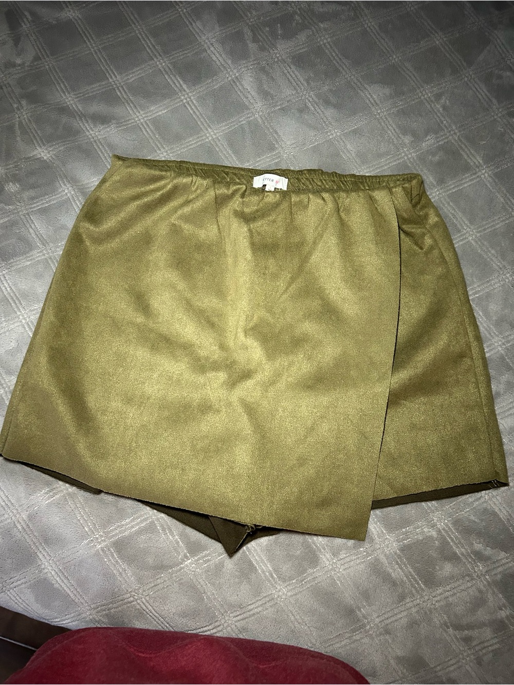 Better Be Olive Green Wrap Skort